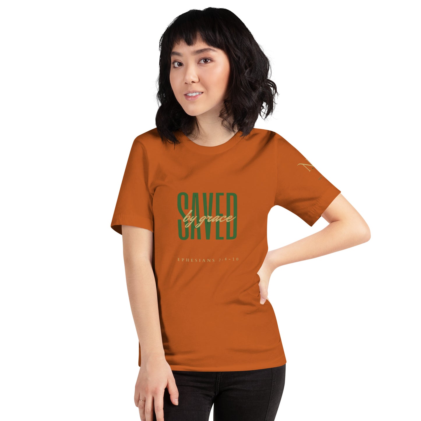 Saved By Grace (Green) Unisex T-shirt