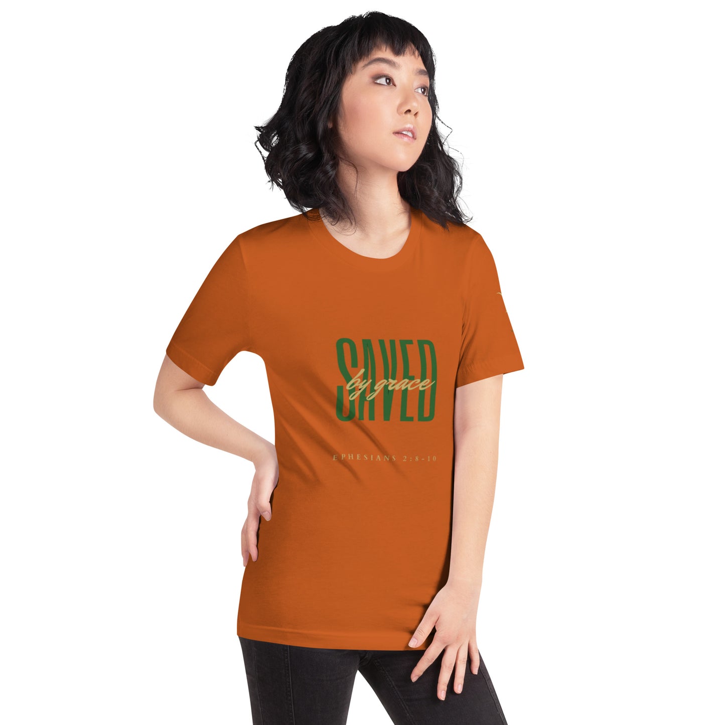 Saved By Grace (Green) Unisex T-shirt