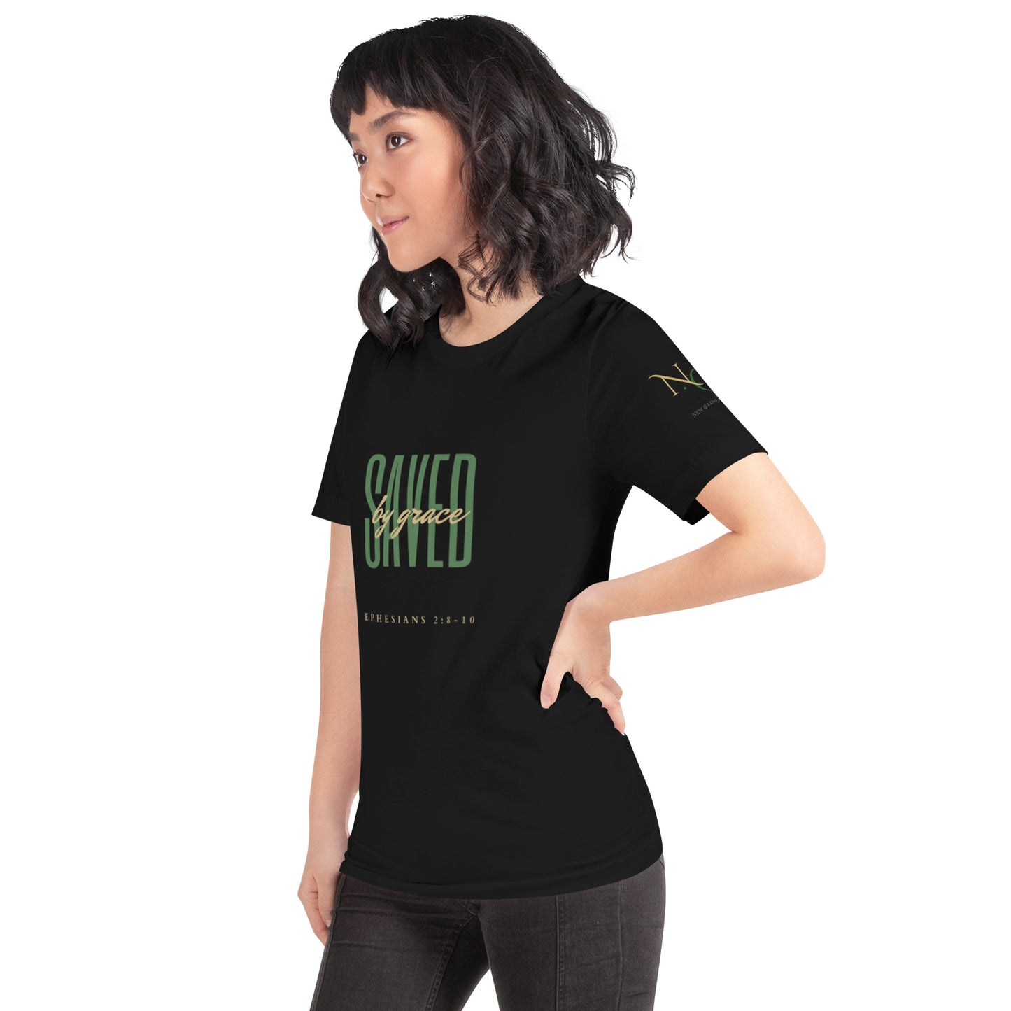 Saved By Grace (Green) Unisex T-shirt