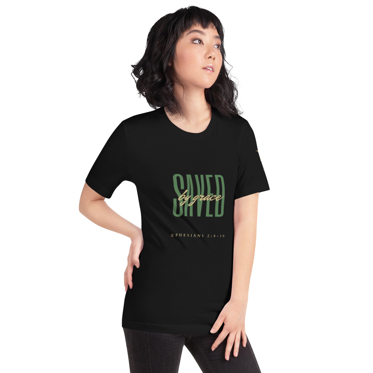 Saved By Grace (Green) Unisex T-shirt