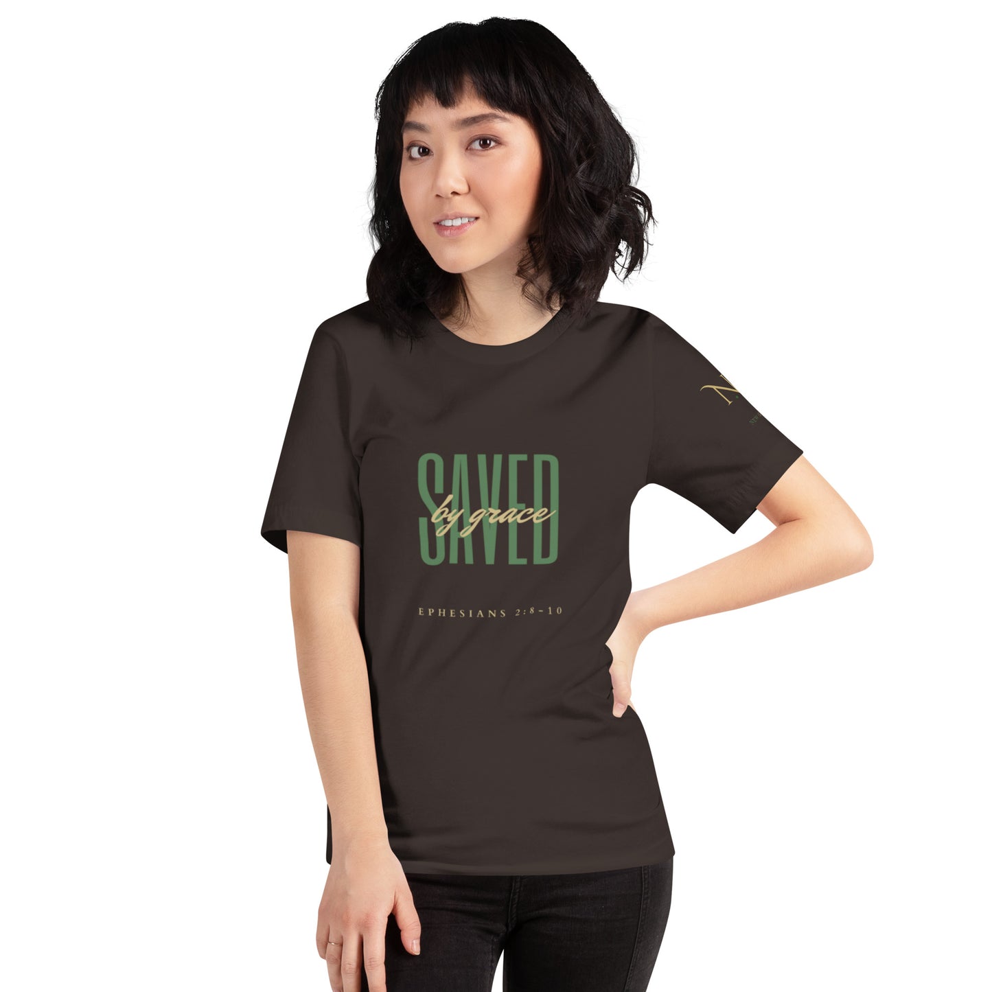 Saved By Grace (Green) Unisex T-shirt