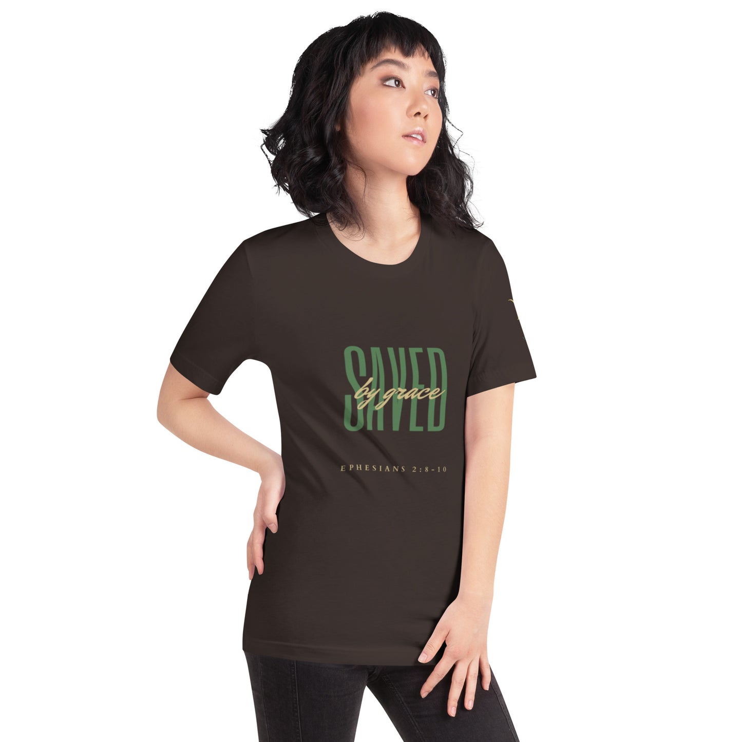 Saved By Grace (Green) Unisex T-shirt