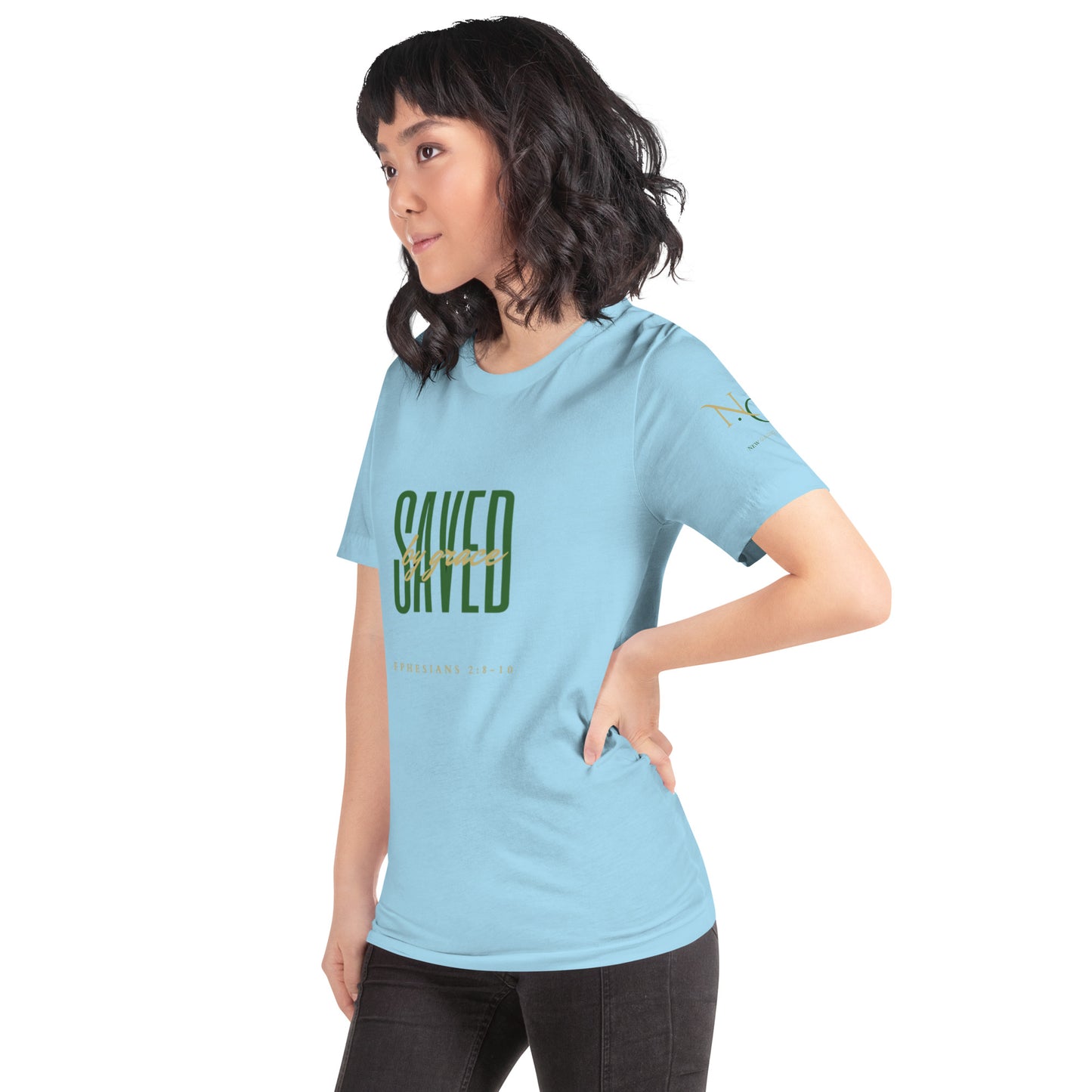 Saved By Grace (Green) Unisex T-shirt