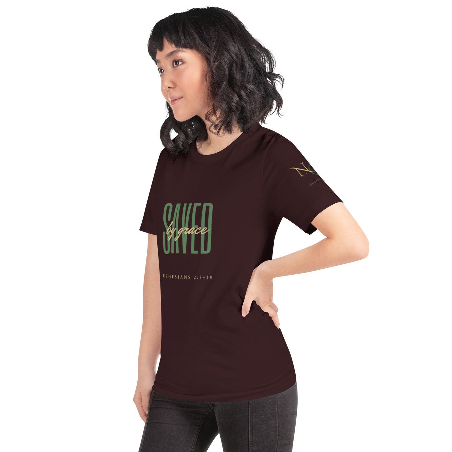 Saved By Grace (Green) Unisex T-shirt