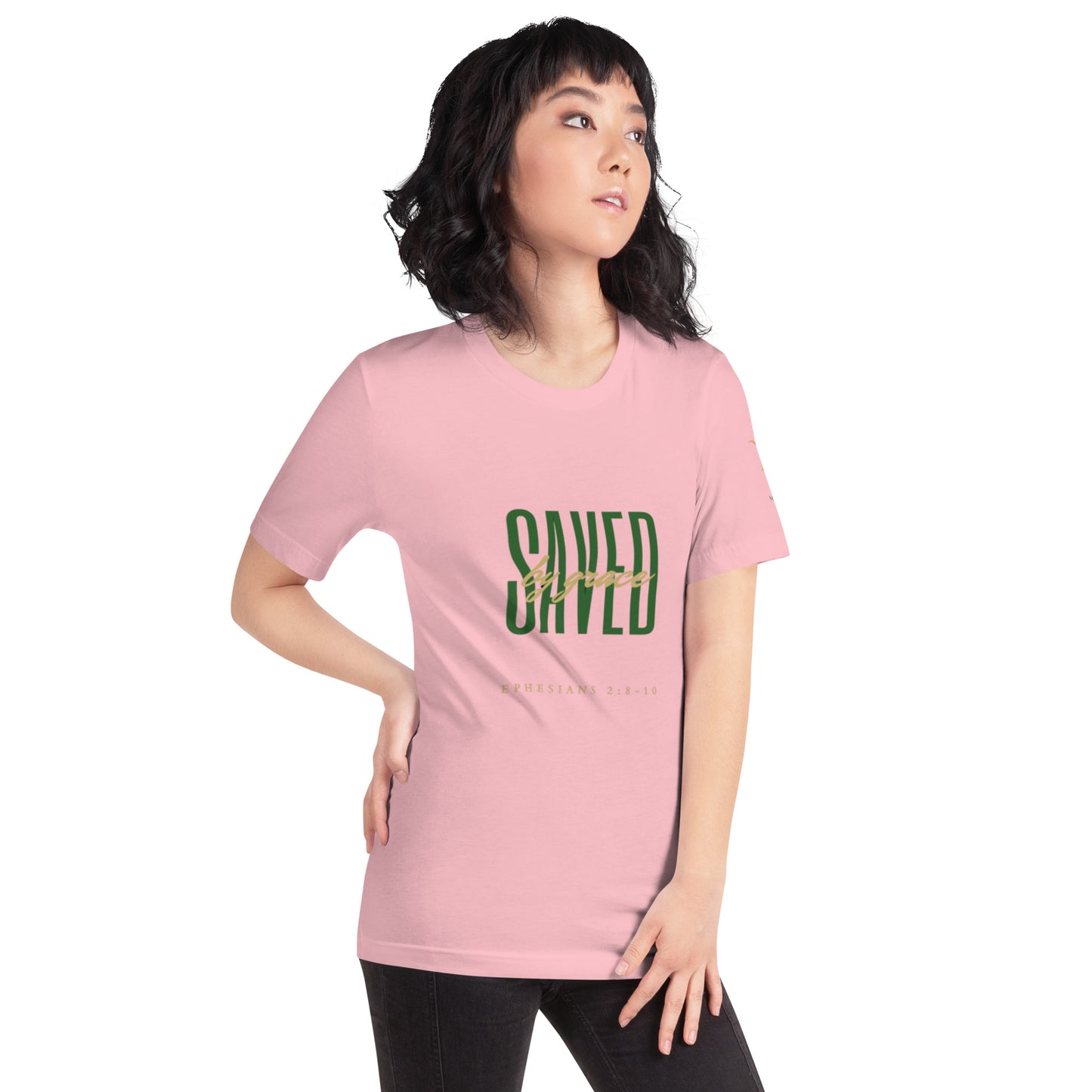 Saved By Grace (Green) Unisex T-shirt