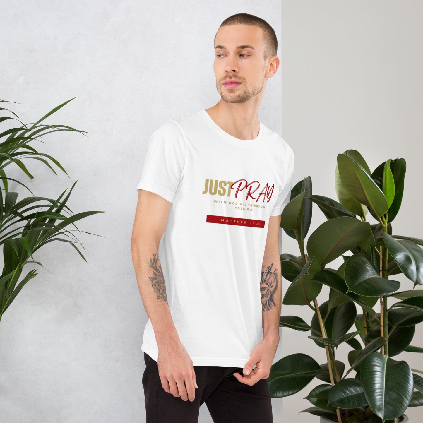 Just Pray (White) Unisex T-shirt