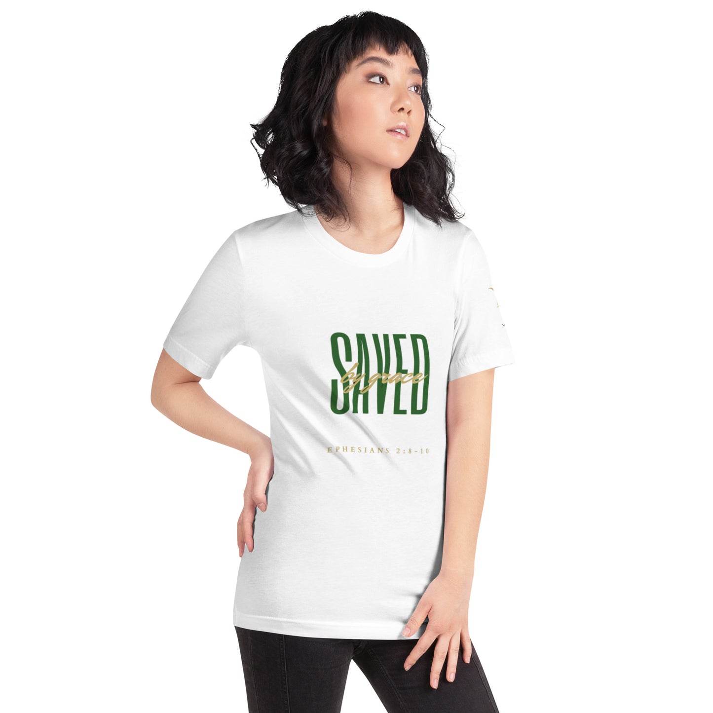 Saved By Grace (Green) Unisex T-shirt